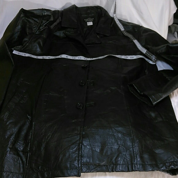 Haband Executive Decision leather coat - Picture 3 of 7